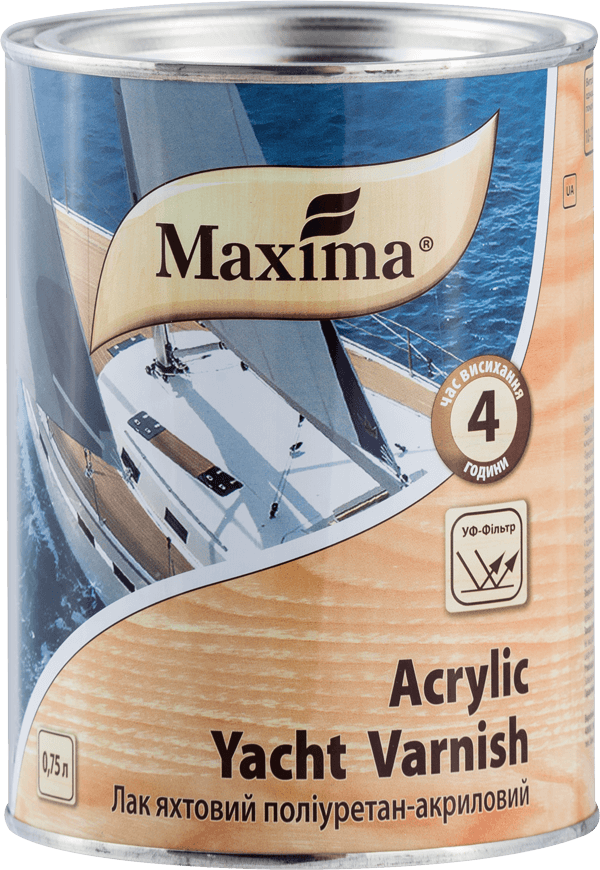 Maxima „ACRYLIC YACHT VARNISH” Vizes bázisú yacht lakk