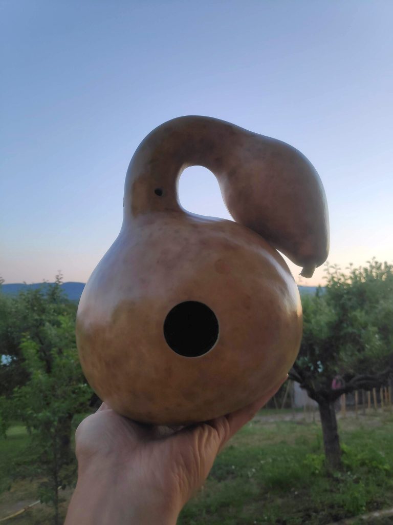 Lopótökből készült természetes madárodú