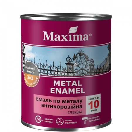 Maxima “Rust Stop Metal Enamel 3in1” – rozsda stop,  „sima” fényes zománc